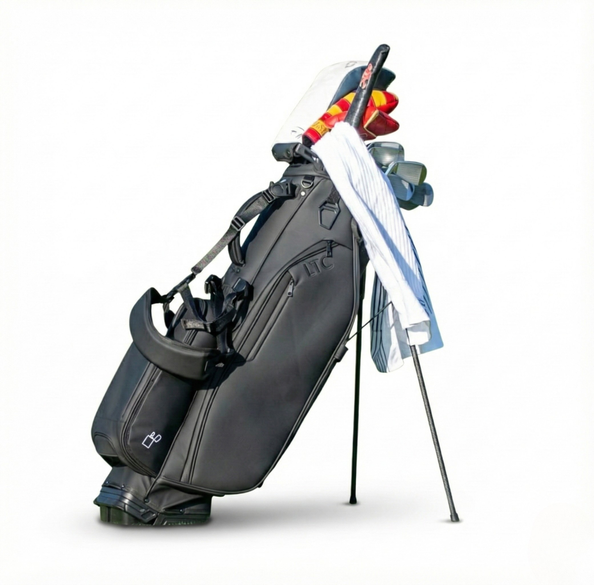 LTC Golf bag, white backgroud, side picture